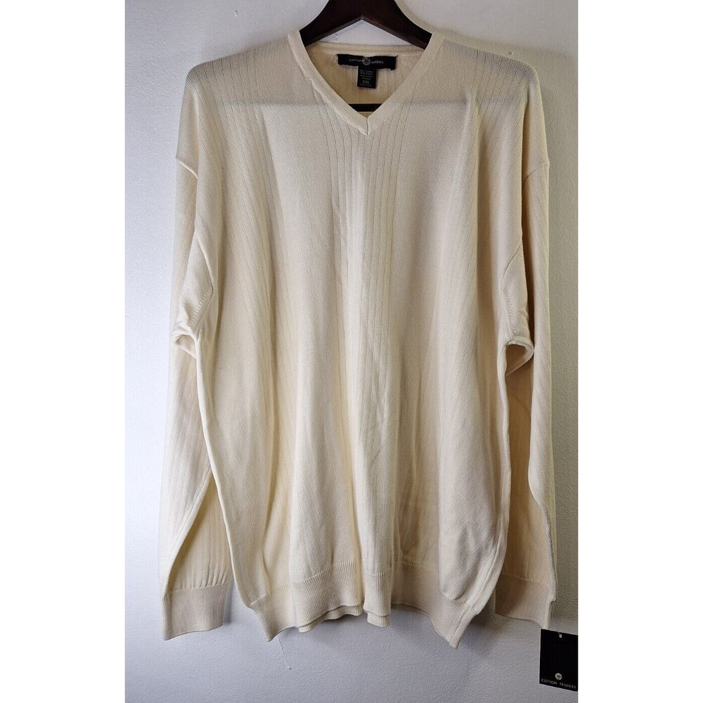 COTTON TRADERS Pullover Sweater Men's XXL Ribbed Italian Preppy Career Casual‎